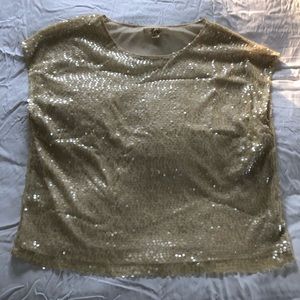 Champagne Sequin Top